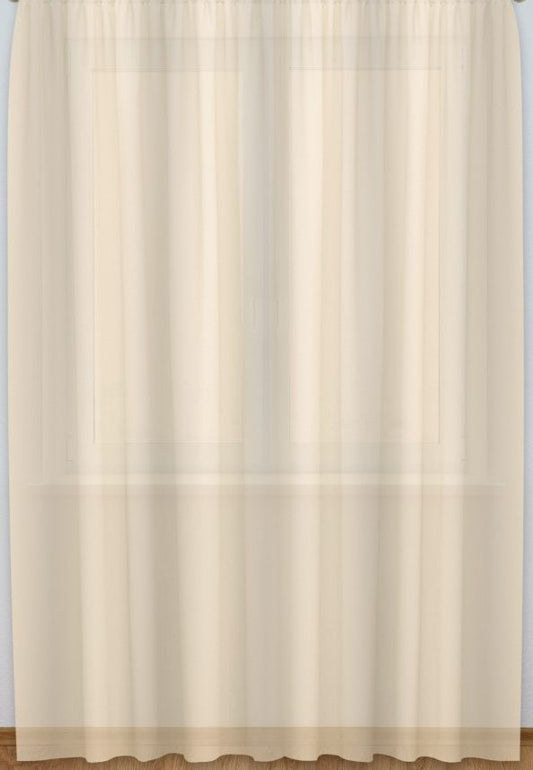 Perdea Triplu Voal Culoare Sampanie, cu Rejansa si Fir de Plumb By SereDesign