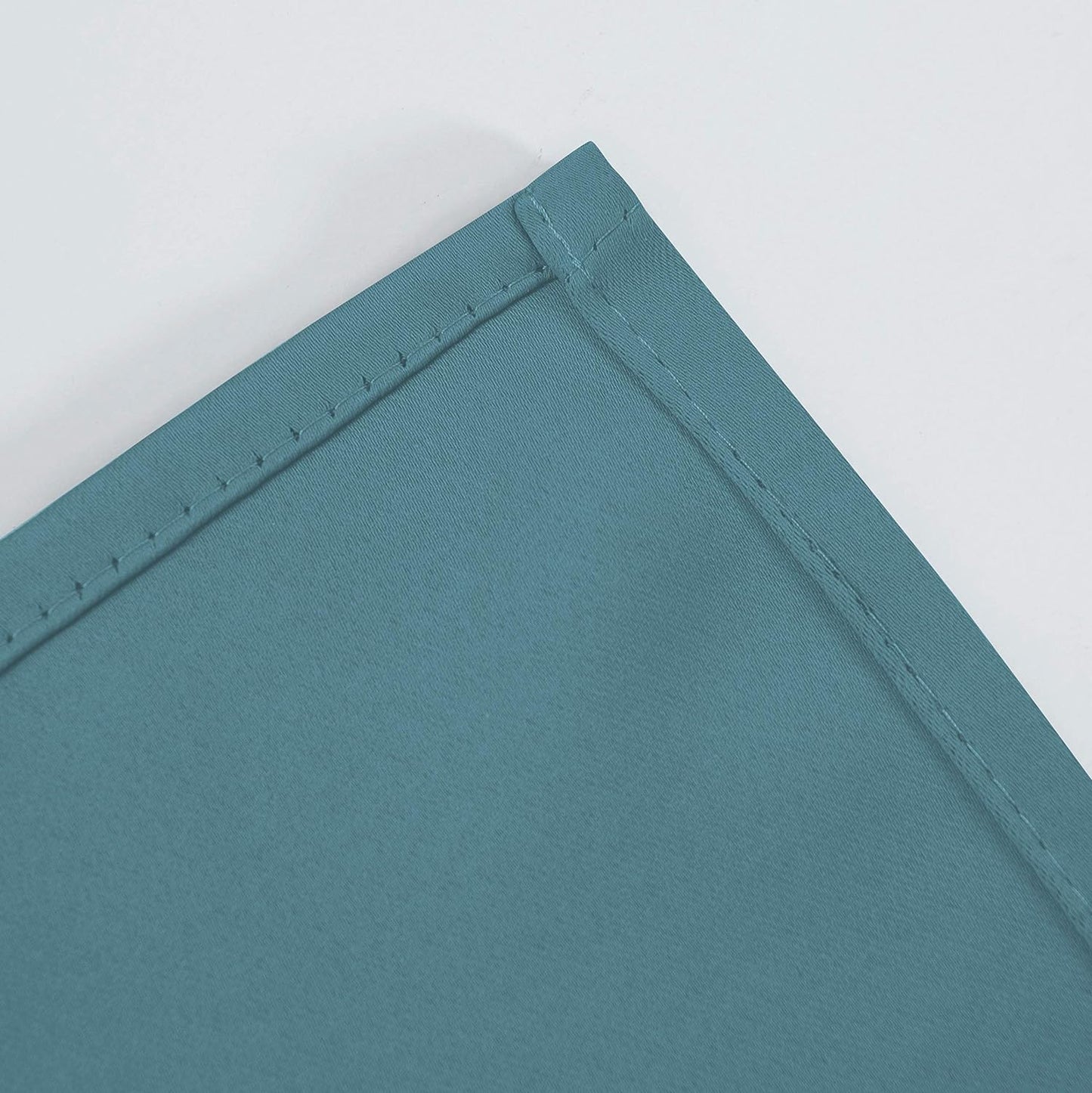 Draperie material tip Blackout culoare Turcoaz Deschis croita cu rejansa pentru sina sau galerie, carlige sina by SeReDesign