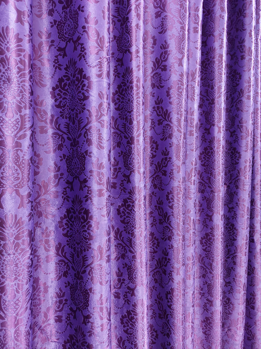 Draperie Blackout Barok culoare Mov deschis croita cu rejansa pentru sina sau galerie, carlige sina by SeReDesign