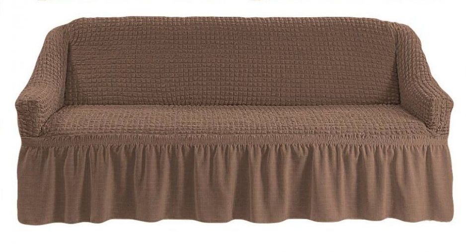 Husa Elastica si Creponata, Canapea 2 Locuri, cu volan culoare Bej Inchis | husa-elastica-si-creponata-canapea-2-locuri-cu-volan-culoare-bej-inchis | Huse | seredesign.ro
