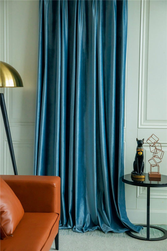 Draperie Catifea culoare Turcoaz Inchis, croita cu rejansa pentru sina sau galerie, carlige sina by SeReDesign | draperie-catifea-culoare-turcoaz-inchis-croita-cu-rejansa-pentru-sina-sau-galerie-carlige-sina-by-seredesign | Draperii | seredesign.ro