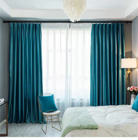 Draperie Catifea culoare Turcoaz Inchis, croita cu rejansa pentru sina sau galerie, carlige sina by SeReDesign | draperie-catifea-culoare-turcoaz-inchis-croita-cu-rejansa-pentru-sina-sau-galerie-carlige-sina-by-seredesign | Draperii | seredesign.ro