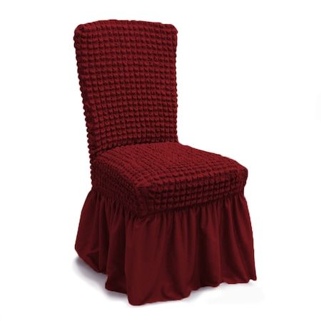 Set 6 huse universale pentru scaun, Cu volan, culoare Bordo