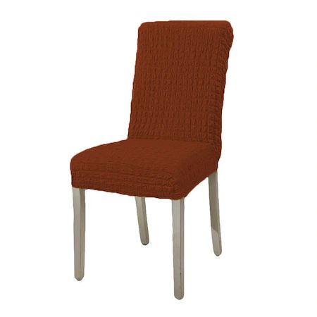 Set 6 huse universale pentru scaun, fara volan, culoare Caramiziu