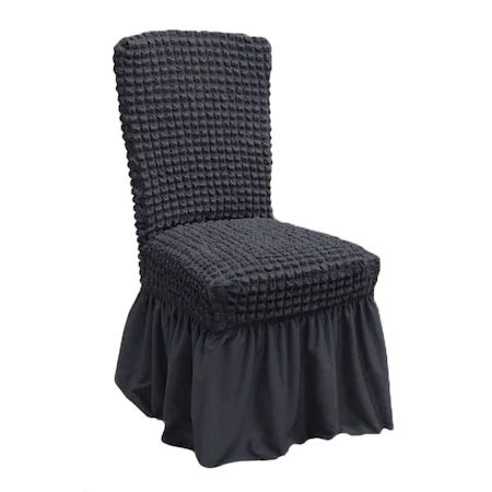 Set 6 huse universale pentru scaun, Cu volan, culoare Albastru Fume