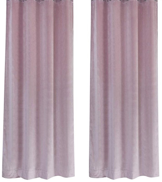 Draperie Catifea culoare Roz Movuliu croita cu rejansa pentru sina sau galerie, carlige sina by SeReDesign