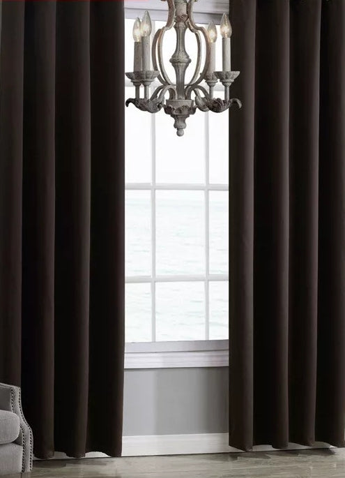 Draperie Catifea culoare Maro Wenge croita cu rejansa pentru sina sau galerie, carlige sina by SeReDesign