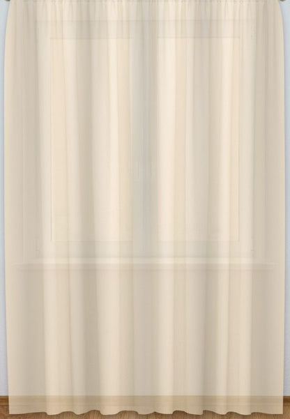 Perdea Triplu Voal Culoare Sampanie, cu Rejansa si Fir de Plumb By SereDesign