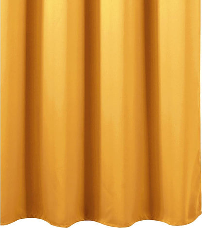 Draperie material tip Blackout culoare Galben croita cu rejansa pentru sina sau galerie, carlige sina by SeReDesign