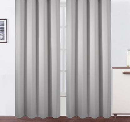 Draperie material tip Blackout culoare Gri Deschis croita cu rejansa pentru sina sau galerie, carlige sina by SeReDesign