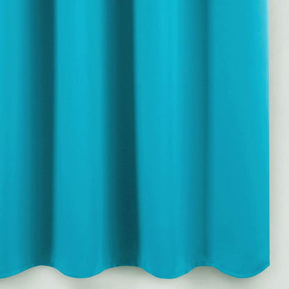 Draperie material tip Blackout culoare Turcoaz Inchis cu rejansa pentru sina sau galerie, carlige sina by SeReDesign