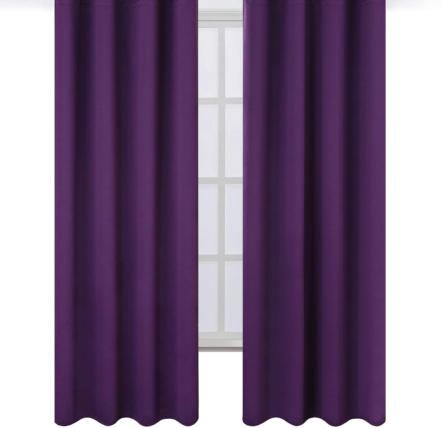 Draperie material tip Blackout culoare Mov croita cu rejansa pentru sina sau galerie, carlige sina by SeReDesign