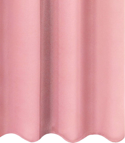 Draperie material tip Blackout culoare Roz croita cu rejansa pentru sina sau galerie, carlige sina by SeReDesign