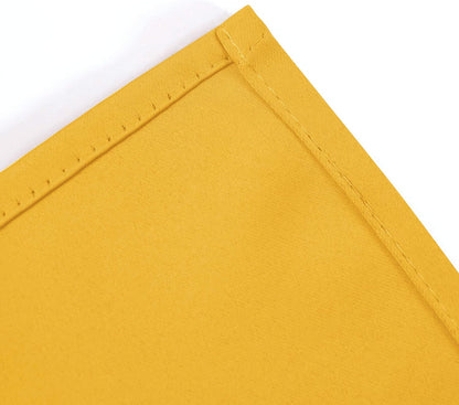 Draperie material tip Blackout culoare Galben croita cu rejansa pentru sina sau galerie, carlige sina by SeReDesign