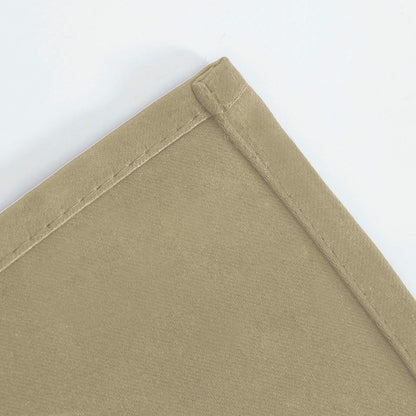 Draperie material tip Blackout culoare Bej croita cu rejansa pentru sina sau galerie, carlige sina by SeReDesign