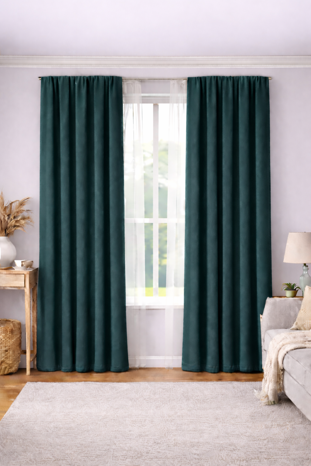 Draperie Velvet Premium – Catifea Raiat Fin Culoare Albastru Verzui
