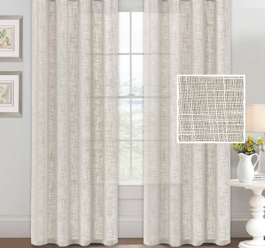 Perdea textura IN culoare CREM elegantă – lumină naturală și rafinament pentru orice cameră