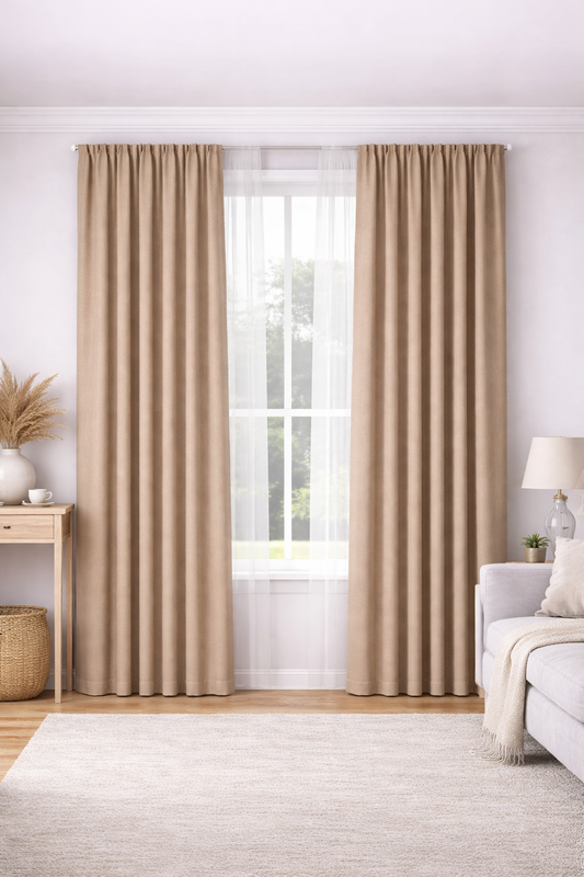 Draperie Velvet Premium – Catifea Raiat Fin Culoare Mocha Mousse