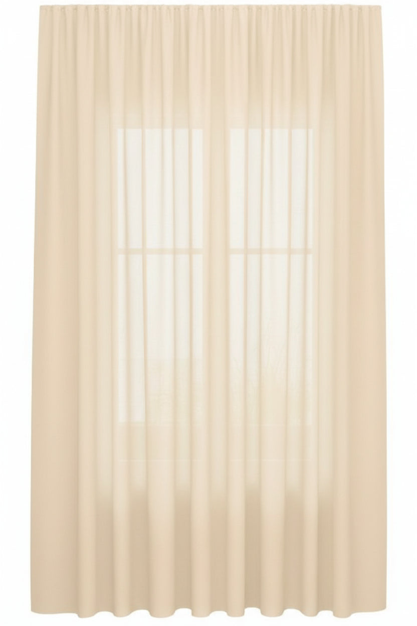 perdea triplu voal sampanie