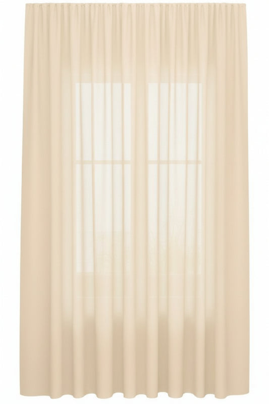 perdea triplu voal sampanie