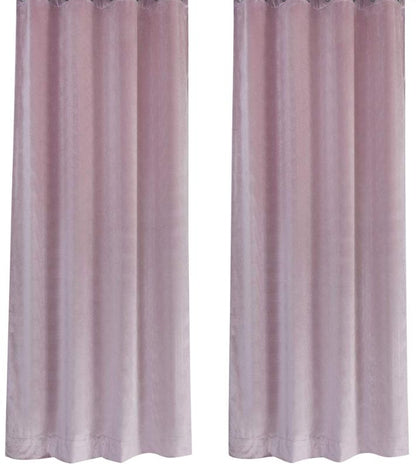 Draperie material tip Blackout culoare Roz Movuliu croita cu rejansa pentru sina sau galerie, carlige sina by SeReDesign