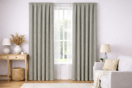 Draperie Velvet Premium – Catifea Raiat Fin Culoare Taupe