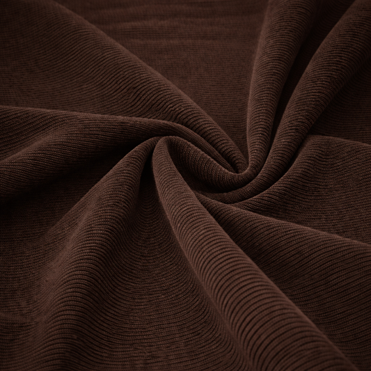 Draperie Velvet Premium – Catifea Raiat Fin Culoare Maro Wange