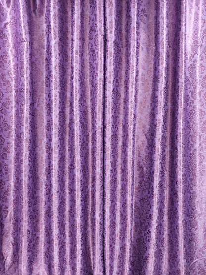 Draperie Blackout Barok culoare Mov deschis croita cu rejansa pentru sina sau galerie, carlige sina by SeReDesign