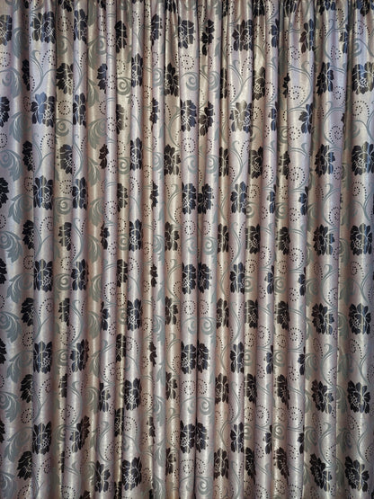 Draperie Blackout culoare Maro croita cu rejansa pentru sina sau galerie, carlige sina by SeReDesign