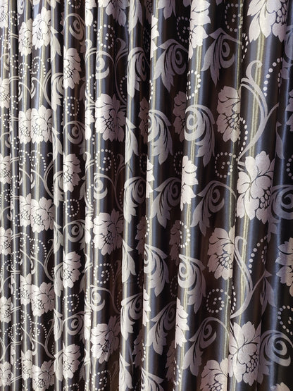 Draperie Blackout culoare Maro croita cu rejansa pentru sina sau galerie, carlige sina by SeReDesign