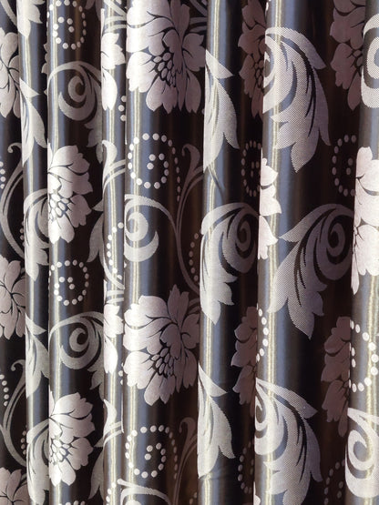 Draperie Blackout culoare Maro croita cu rejansa pentru sina sau galerie, carlige sina by SeReDesign