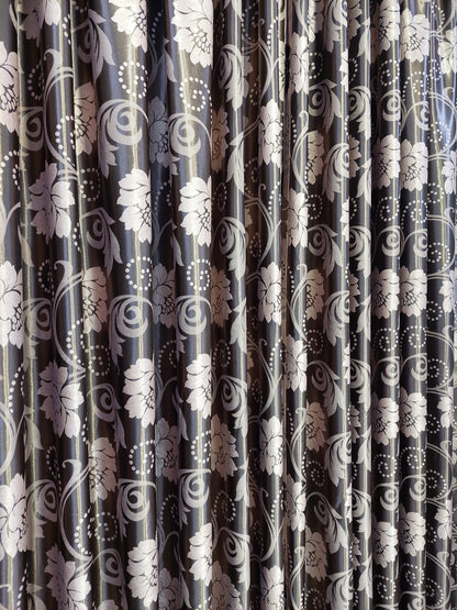 Draperie Blackout culoare Maro croita cu rejansa pentru sina sau galerie, carlige sina by SeReDesign