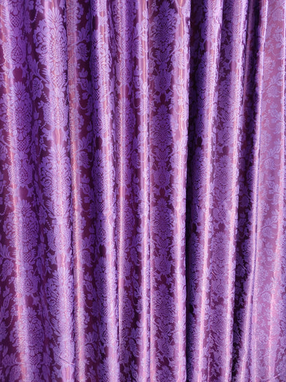 Draperie Blackout Barok culoare Mov inchis croita cu rejansa pentru sina sau galerie, carlige sina by SeReDesign