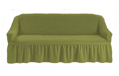 Husa Elastica si Creponata, Canapea 3 Locuri, cu volan culoare Verde | husa-elastica-si-creponata-canapea-3-locuri-cu-volan-culoare-verde | Huse | seredesign.ro