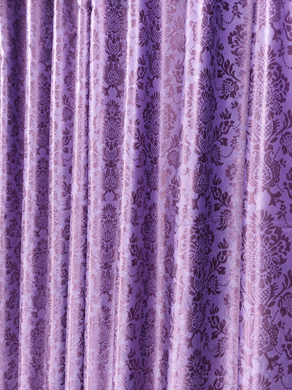 Draperie Blackout Barok culoare Mov deschis croita cu rejansa pentru sina sau galerie, carlige sina by SeReDesign