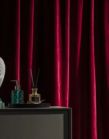 Draperie Catifea BORDO – Confecționată la Comandă cu Rejansă, Calitate Premium