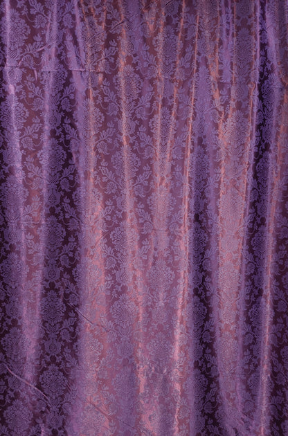 Draperie Blackout Barok culoare Mov inchis croita cu rejansa pentru sina sau galerie, carlige sina by SeReDesign