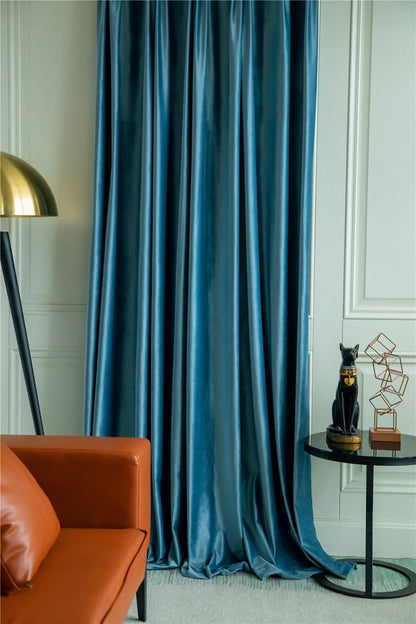 Draperie Catifea culoare Turcoaz Inchis, croita cu rejansa pentru sina sau galerie, carlige sina by SeReDesign | draperie-catifea-culoare-turcoaz-inchis-croita-cu-rejansa-pentru-sina-sau-galerie-carlige-sina-by-seredesign | Draperii | seredesign.ro