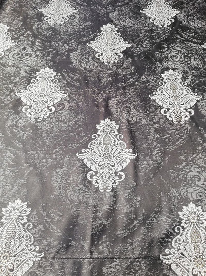 Draperie baroc culoare negru gri, cu rejansa by Seredesign | draperie-baroc-culoare-negru-gri-cu-rejansa-by-seredesign | Draperii | seredesign.ro