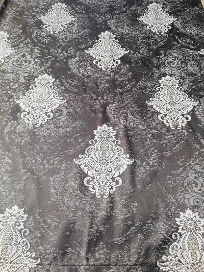Draperie baroc culoare negru gri, cu rejansa by Seredesign | draperie-baroc-culoare-negru-gri-cu-rejansa-by-seredesign | Draperii | seredesign.ro