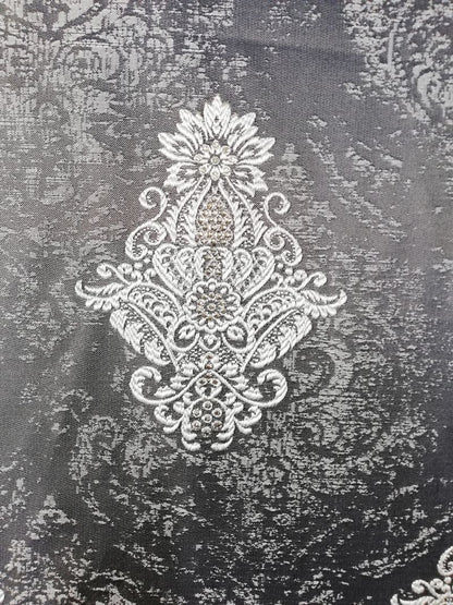 Draperie baroc culoare negru gri, cu rejansa by Seredesign | draperie-baroc-culoare-negru-gri-cu-rejansa-by-seredesign | Draperii | seredesign.ro