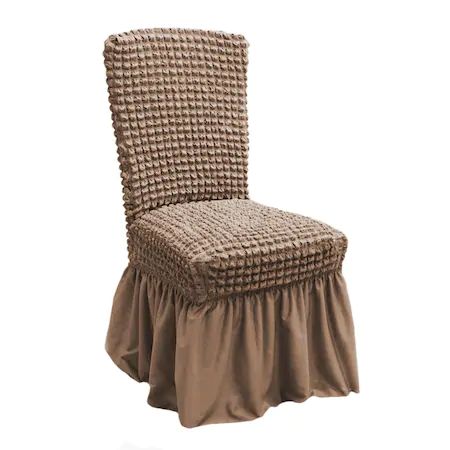Set 6 huse universale pentru scaun, Cu volan, culoare Bej Inchis