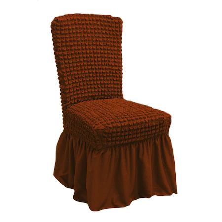 Set 6 huse universale pentru scaun, Cu volan, culoare Caramiziu