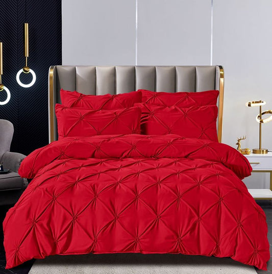 Set Lenjerie de Pat finet, 6 piese, pat 2 persoane, cu pliuri, culoare Rosu | set-lenjerie-de-pat-finet-6-piese-pat-2-persoane-cu-pliuri-culoare-rosu | Lenjerie Pat | seredesign.ro