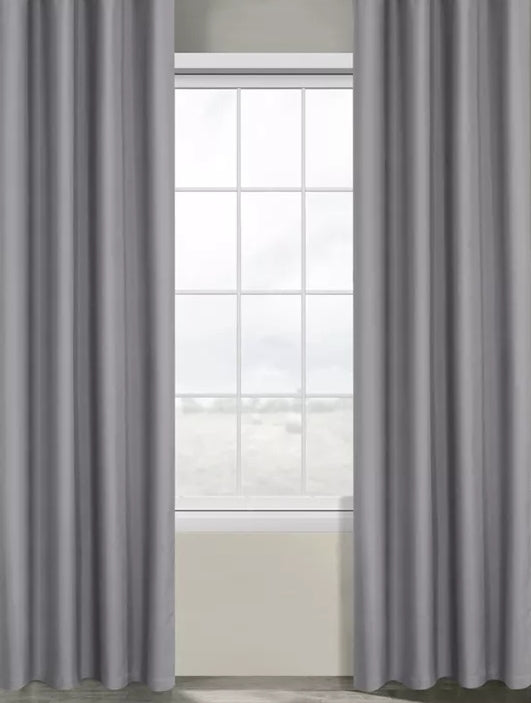 Draperie Catifea culoare Gri, croita cu rejansa pentru sina sau galerie, carlige sina by SeReDesign