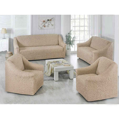 Huse Elastice si Creponate 3211, Canapea 3 Locuri, Canapea 2 Locuri si 2 Fotolii, fara volan culoare Crem Natural | huse-elastice-si-creponate-3211-canapea-3-locuri-canapea-2-locuri-si-2-fotolii-fara-volan-culoare-crem-natural | Huse | seredesign.ro